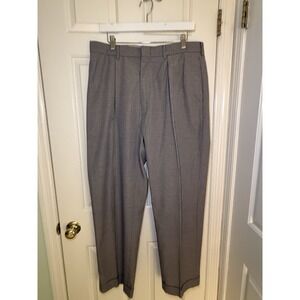 Vintage Polo Ralph Lauren Black/Grey  Checkered Pleated/Cuffed pants size 36x30
